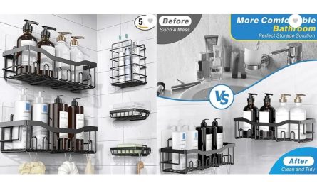 M&Y 5 Pcs Bathroom Organizer Review 2025 – Best Self Adhesive Bathroom Rack in India