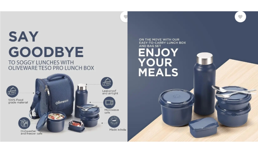 Oliveware Teso Bottle Blue Pro 4 Containers Lunch Box Review 2025 – Best Lunch Box in India