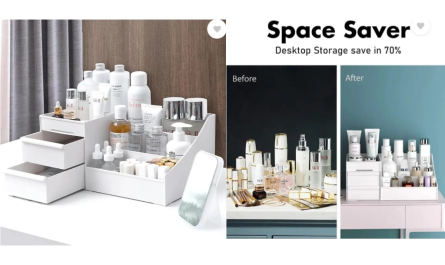 VR Desktop Cosmetic Box Jewelry Holder Review 2025 – Best Makeup Organizer for Dressing Tables in India