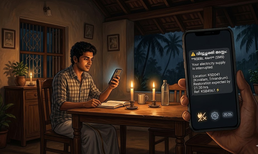 KSEB Outage Alert SMS Registration 2026 – Get Power Cut Updates on Mobile