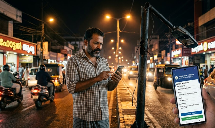 Street Light Complaint Online Kerala – How to Report Non-Working Street Lights via K-SMART (2026 Guide)